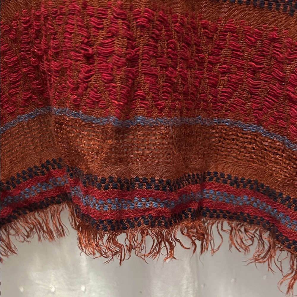 Angie Kimono Women’s One Size Brown Tie-Dye Fringe Boho Kaftan Coverup - Picture 9 of 16